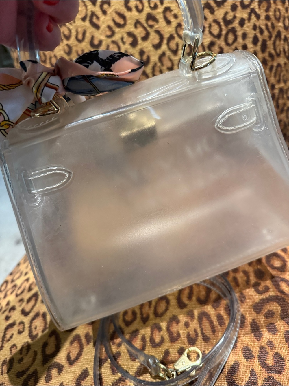 Cute Vinyl Clear Fashion Mini Tote - Picture 2 of 2